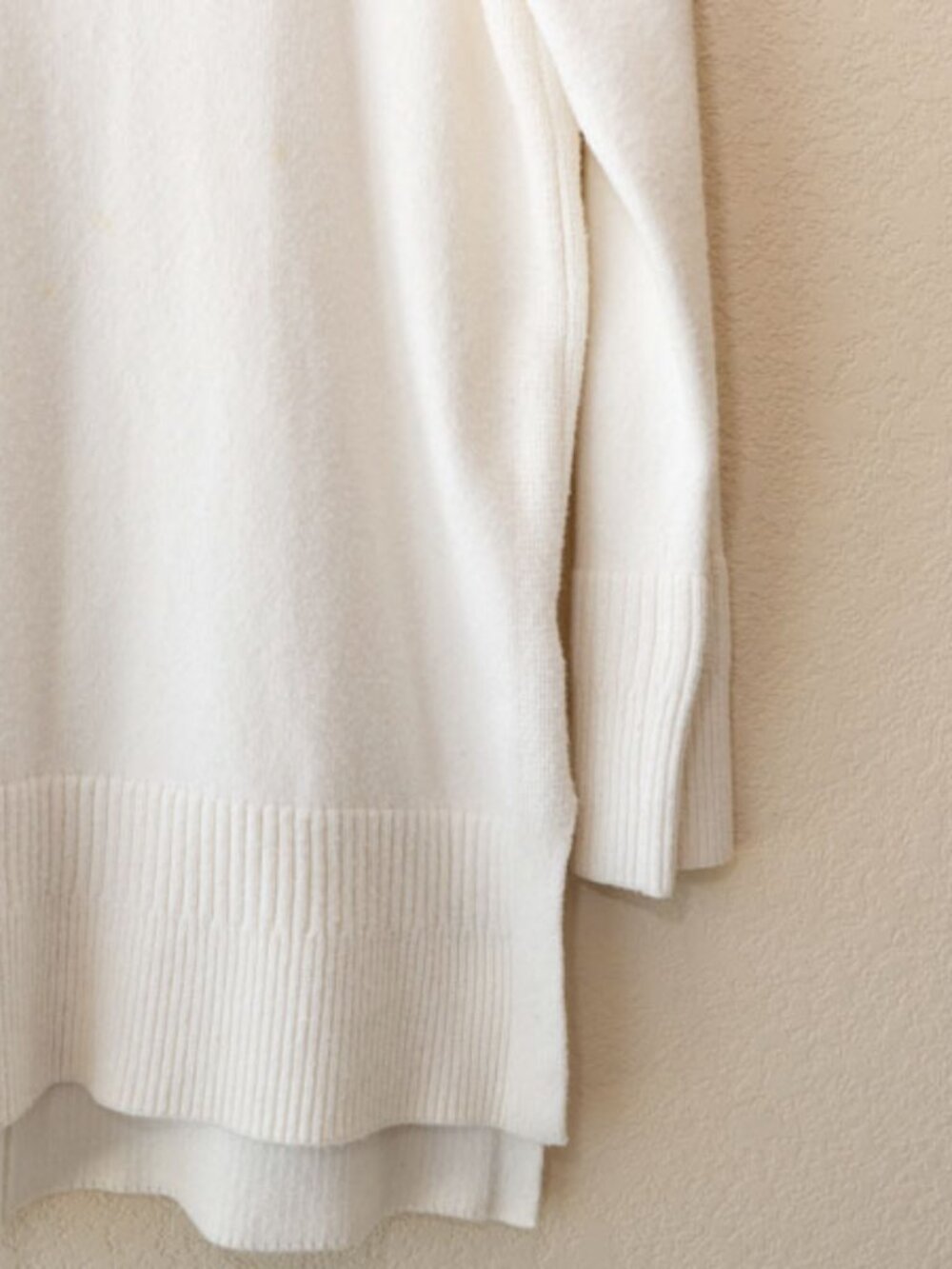 Anthropologie Moth Cream Tunic Sweater Womens M Soft Knit Longline Minimalist - Picture 7 of 13